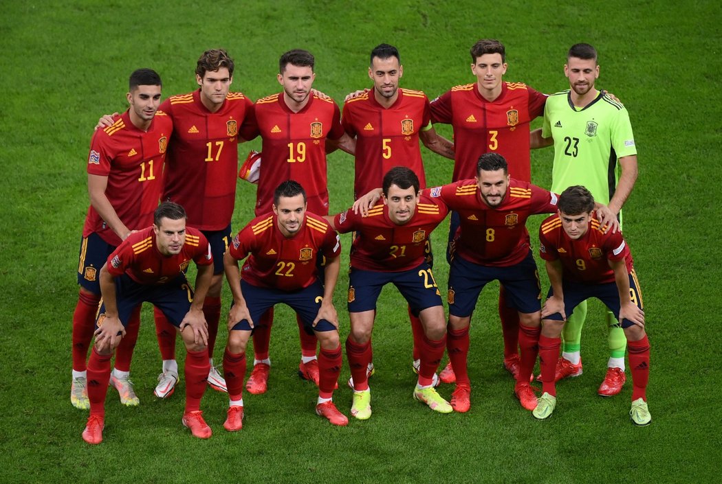 Španělský tým v semifinále Ligy národů proti Itálii