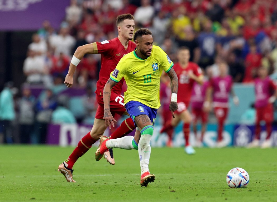 Neymar předvedl proti Srbsku parádní výkon, ale střídal kvůli zranění