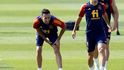 Španělští fotbalisté se připravují na středeční vstup do šampionátu proti Kostarice