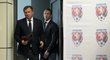 Trenér české fotbalové reprezentace Pavel Vrba přichází na nominační tiskovou konferenci