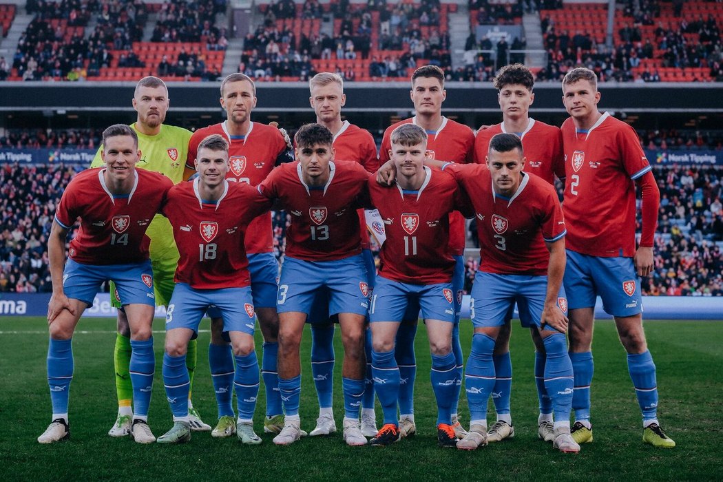 Česká jedenáctka pro zápas v Norsku