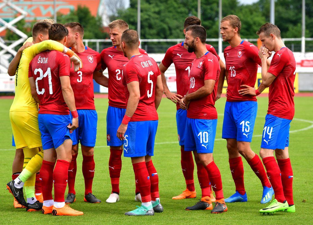 Čeští fotbalisté se týmově připravují na přípravné utkání proti Nigérii