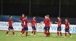 Čeští fotbalisté do jednadvaceti let při zápase proti San Marinu