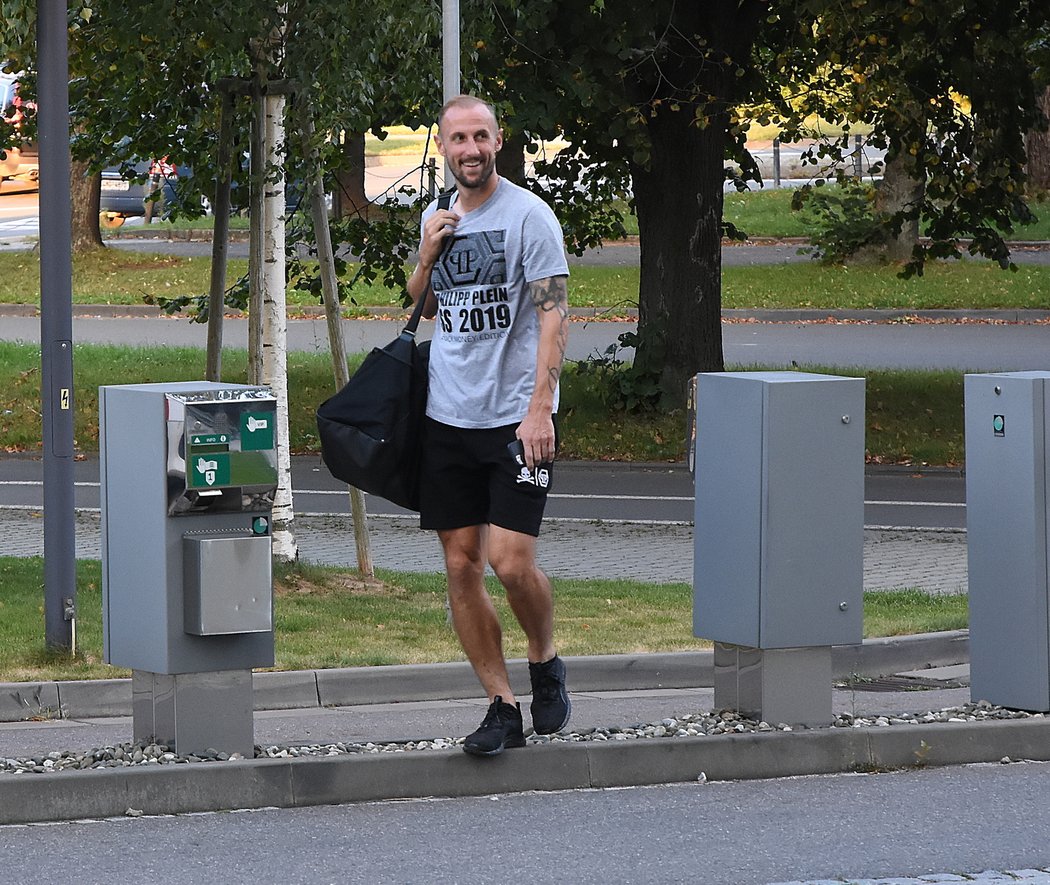 Roman Hubník na reprezentačním srazu v Olomouci před utkáním se Skotskem