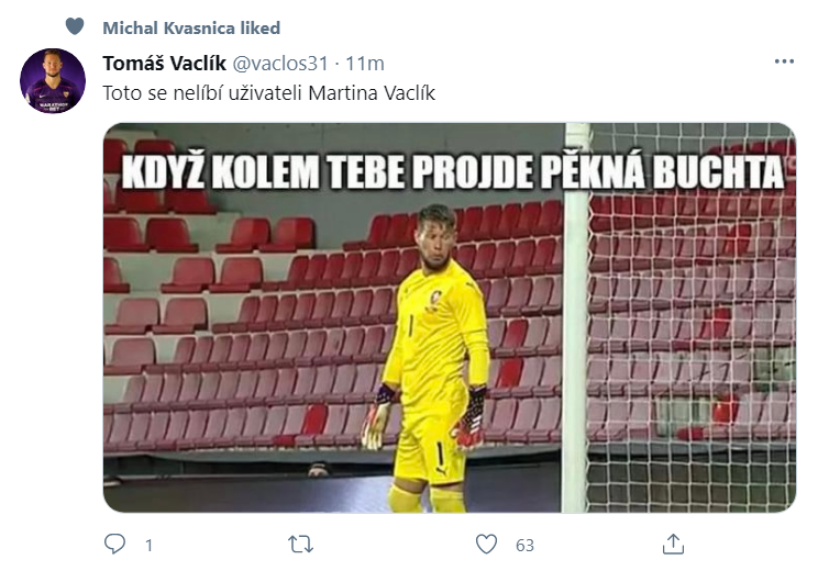 Nad vtípky na svůj výraz se dobře bavil i sám Tomáš Vaclík