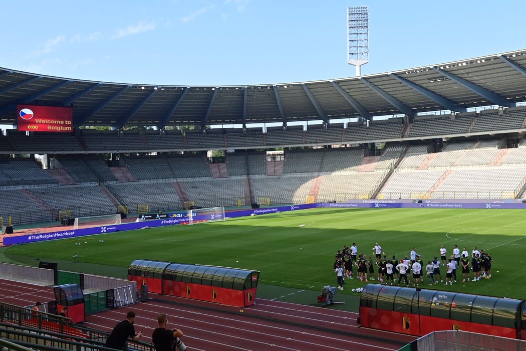 Stadion v Bruselu, na němž trénovala česká reprezentace