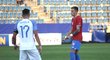 Patrik Vydra v dresu reprezentace do 21 let v zápase proti Slovensku