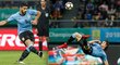 Edinson Cavani a Luis Suárez dali Čechům po jednom gólu