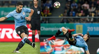 Hvězdy vs. Češi: Suárez moc nečekal, Cavaniho paráda nebyla z ofsajdu