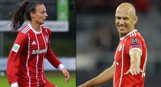 Češka v Bayernu. Robben mi přeje dobrou chuť, líčí Voňková