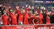 Fotbalisté Walesu se radují z postupu na mistrovství světa