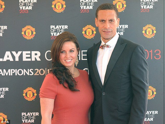 Rio Ferdinand s manželkou Rebeccou.