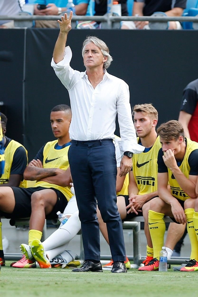 Roberto Mancini jako kouč Interu Milán.