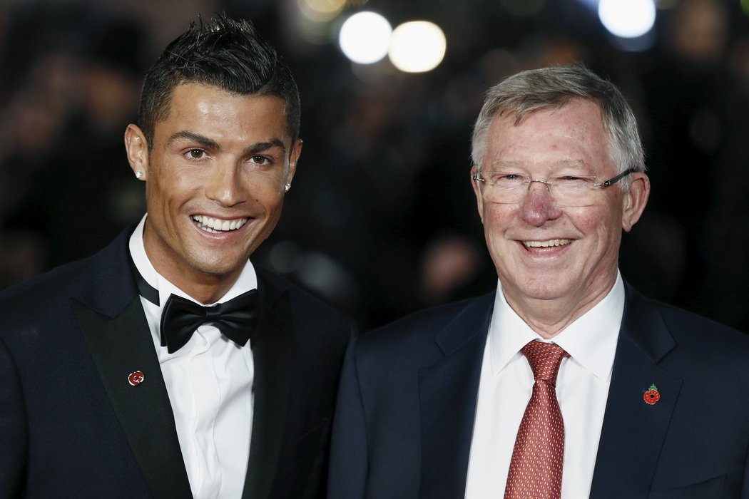 Cristiano Ronaldo a bývalý trenér Manchesteru United Alex Ferguson