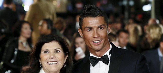 Cristiano Ronaldo s matkou Dolores a synem Cristianem juniorem