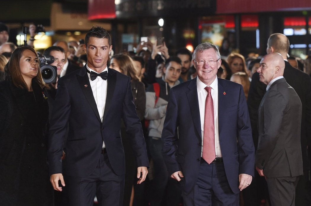Cristiano Ronaldo a legendární trenér Alex Ferguson