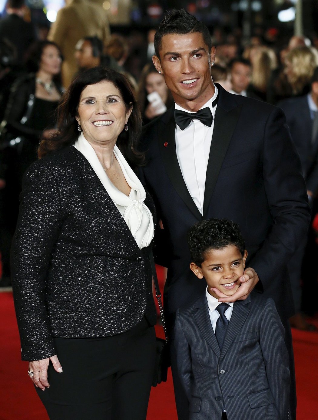 Cristiano Ronaldo s matkou Dolores a synem Cristianem juniorem