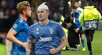 Z De Ligta tekla krev a Juventus inkasoval, na Ronalda „útočila“ fanynka