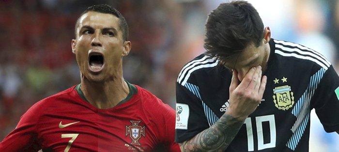 Cristiano Ronaldo na šampionátu v Rusku září, zatímco Lionel Messi se trápí