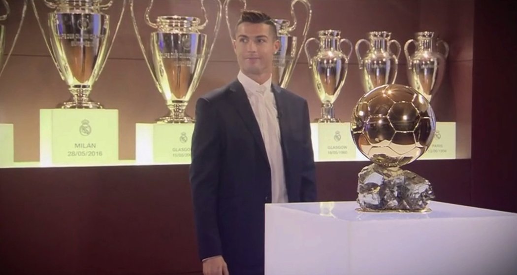 Ronaldo před předáním Zlatého míče