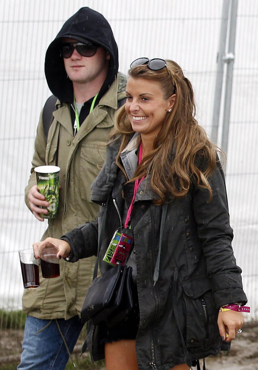 Wayne Rooney s manželkou Coleen Rooney navštívili světoznámý festival Glastonbury v Anglii