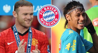 Rooneyho nechceme, vzkázal Bayern. Barce prý vyfoukl Neymara