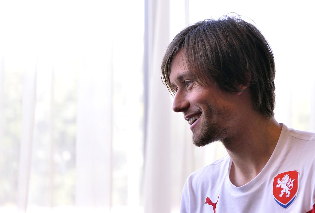 Tomáš Rosický na srazu národního týmu před kvalifikací s Islandem