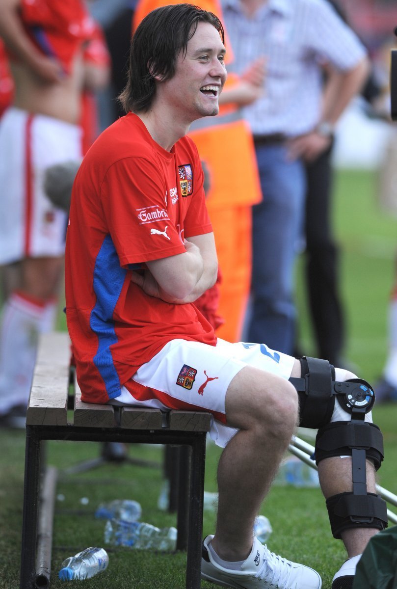 30.5.2008 - Tomáš Rosický na přípravném utkání se Skotskem.