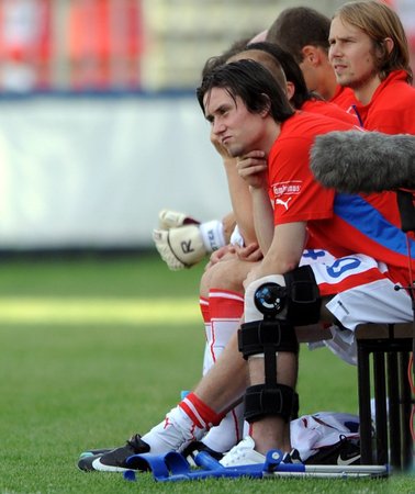 30.5.2008 - Tomáš Rosický na přípravném utkání se Skotskem.