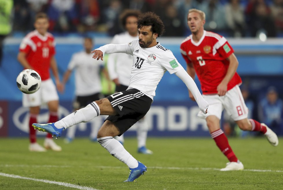 Mohamed Salah pálí na ruskou branku