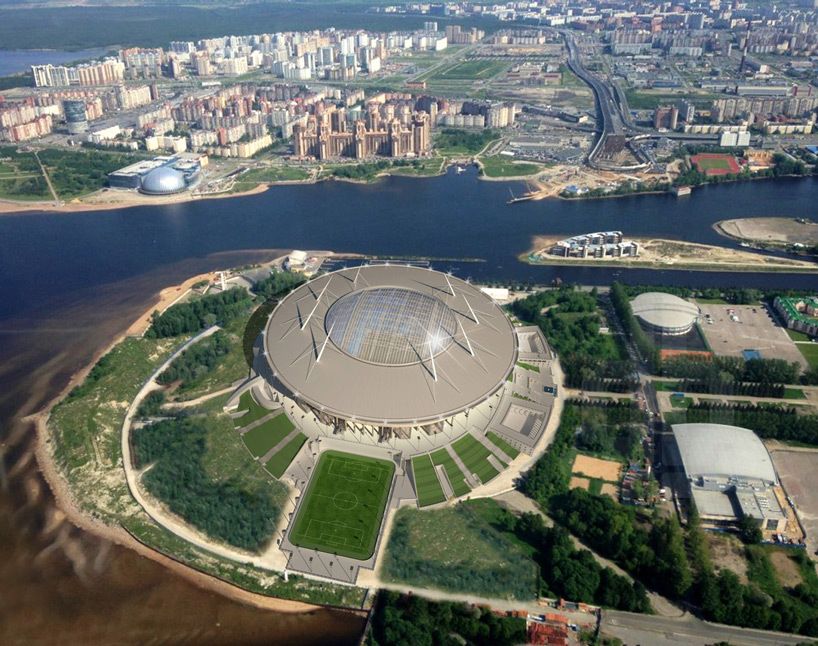 Pohled na stadion Zenitu