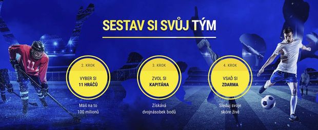 Sestavte si svůj tým a hrajte Sazka Fantasy! Sestavte si svůj tým a hrajte Sazka Fantasy!