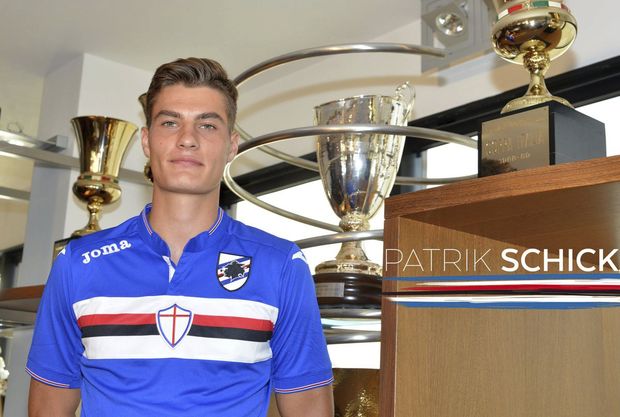 Český útočník Patrik Schick se představil jako nová posila italské Sampdorie Janov Český útočník Patrik Schick se představil jako nová posila italské Sampdorie Janov