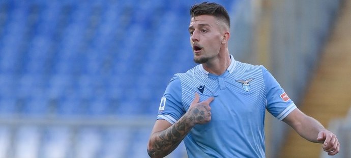 Sergej Milinkovič-Savič během utkání se Sampdorií Janov