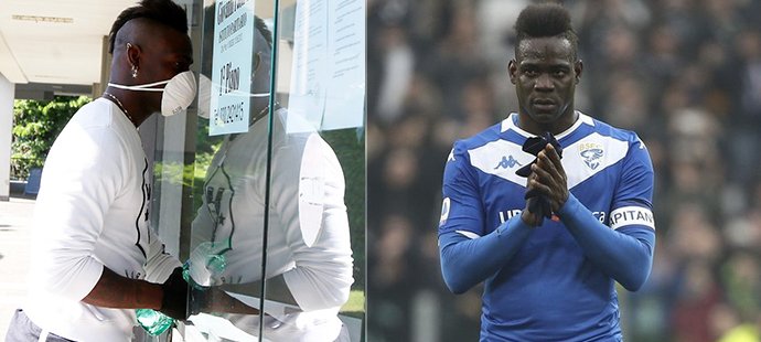 Italský útočník Mario Balotelli neprožíval během koronavirové pandemie úplně klidné období