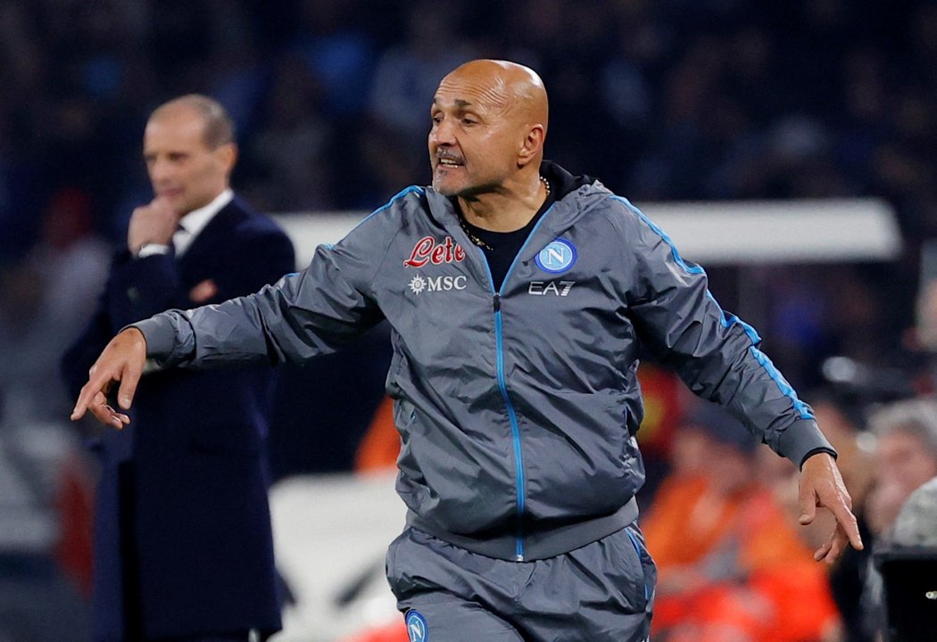 Kouč Neapole Luciano Spalletti během zápasu