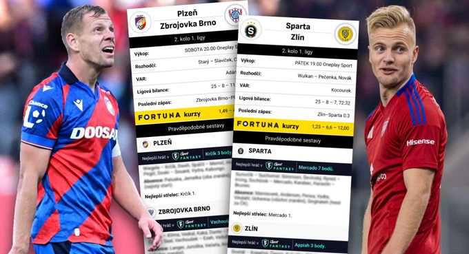 Pravděpodobné sestavy: Brunesova premiéra za Spartu, změny v základu Plzně proti Zbrojovce Pravděpodobné sestavy: Brunesova premiéra za Spartu, změny v základu Plzně proti Zbrojovce
