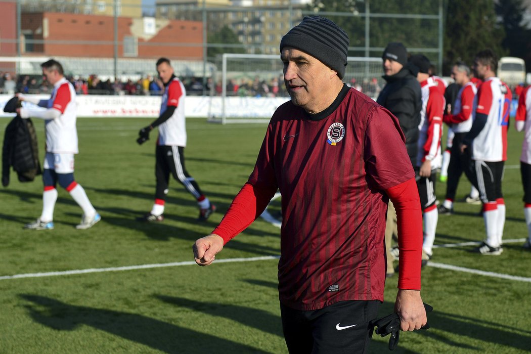 Václav Kotal ve sparťanském dresu po veteránském derby se Slavií