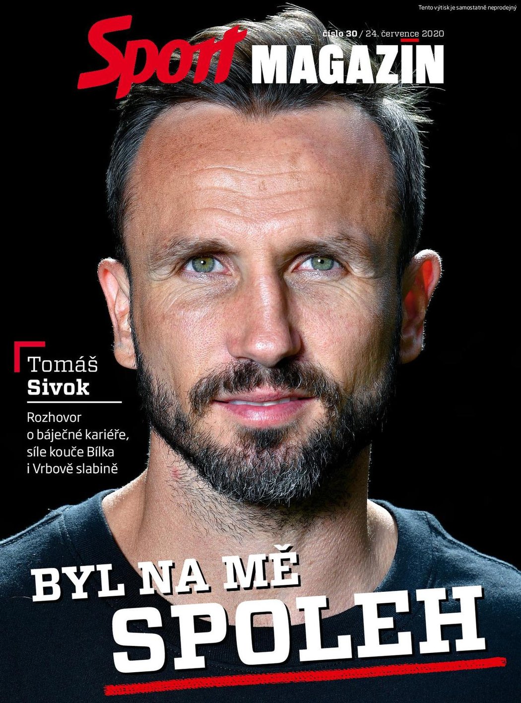 Tomáš Sivok na titulní straně Sport magazínu