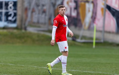 David Pec during the first match for Slavia