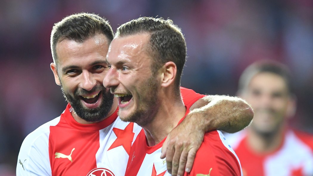 Dva střelci Slavie, Josef Hušbauer a Vladimír Coufal