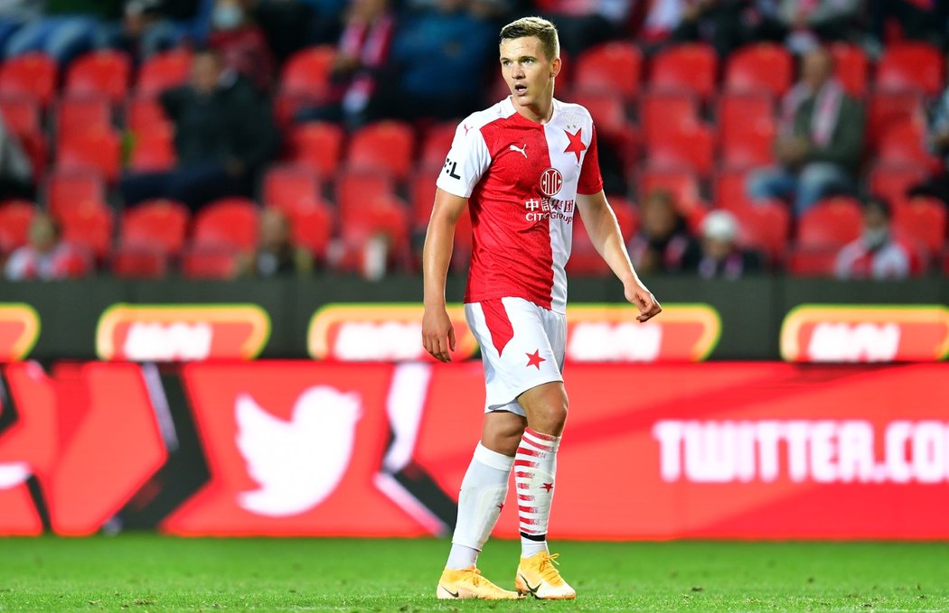 Ondřej Karafiát v dresu pražské Slavie