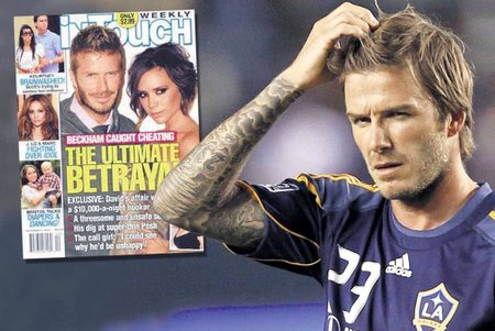 Fotbalista David Beckham má hlavu plnou starostí. Udala ho totiž prostitutka, se kterou údajně během sezony 2007 v Americe dováděl.