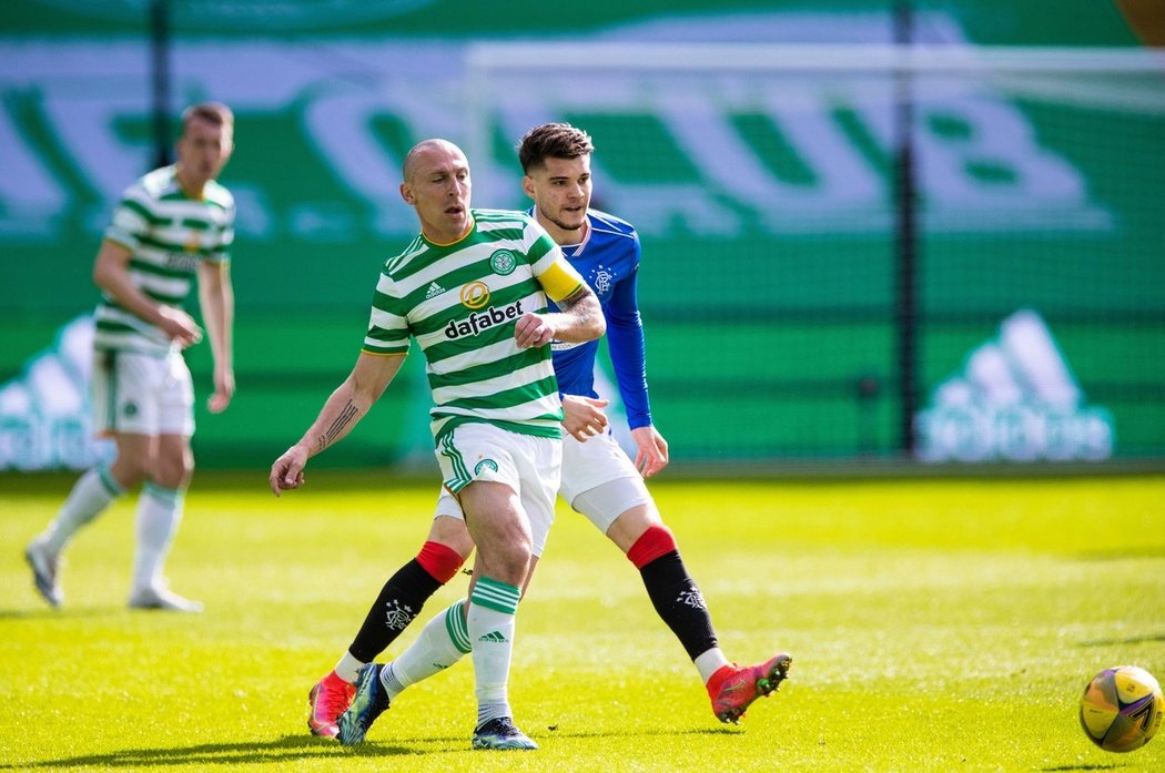 Scott Brown ve svém posledním Old Firm derby