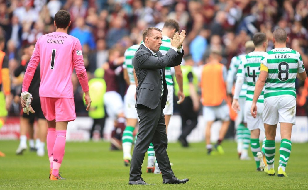 Trenér Celtiku Brendan Rodgers po prohře s Hearts