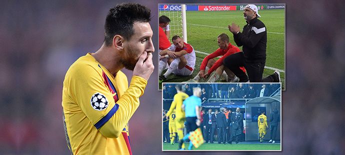 Zatímco Lionel Messi zmizel hned po utkání Barcelony se Slavií v šatně, slávisté i po prohře děkovali fanouškům za podporu