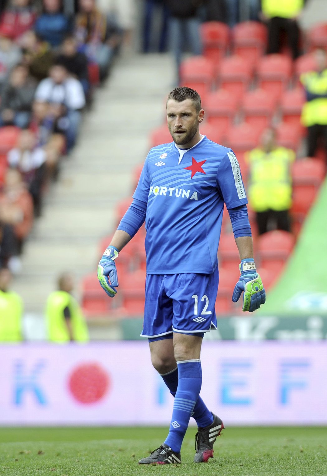 Gólman fotbalové Slavie Martin Berkovec