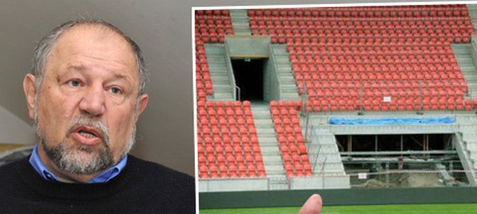 Architekt fottbalového stadionu v Edenu Martin Kotík se zlobí, že zlobí, že díra v tribuně vznikla bez jeho souhlasu