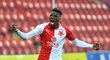 Obrahim Traoré se raduje z branky Slavie do sítě Jablonce