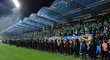 Kolem tribun na stadionu v Mladé Boleslavi stáli policisté